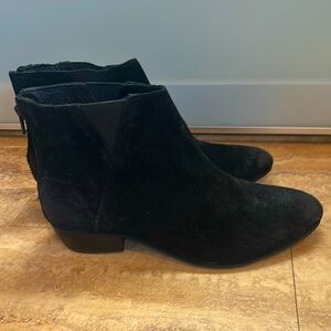 rebels leather booties black size 8.5 back zip new